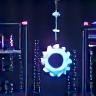 Icon: Gear and data flow