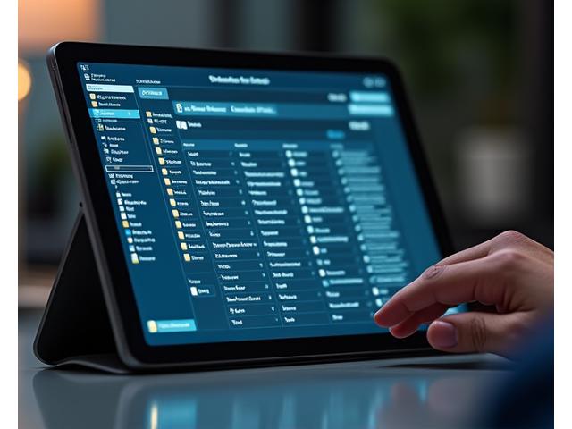 Bilde av et digitalt dokumentstyringssystem, som viser en oversiktlig database med søkefunksjonalitet og versjonskontroll.